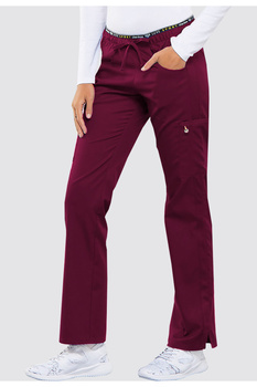 604 Spodnie LUXE Sport wiązane średni stan Wino M