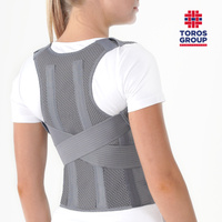 SZNURÓWKA wysoki gorset PROSTOTRZYMACZ kręgosłup SZARY